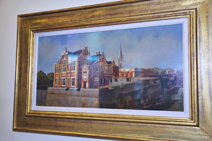 Martin Mooney painting of Verbal Arts Centre