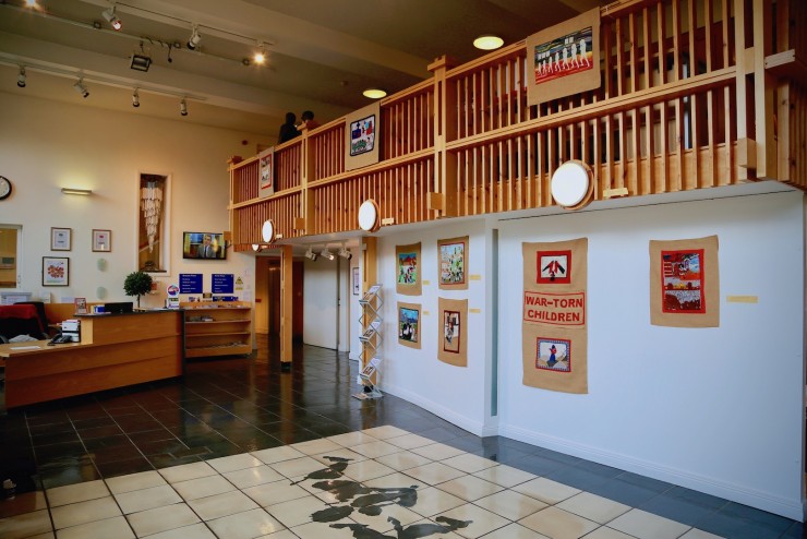 Exhibition of arpilleras
